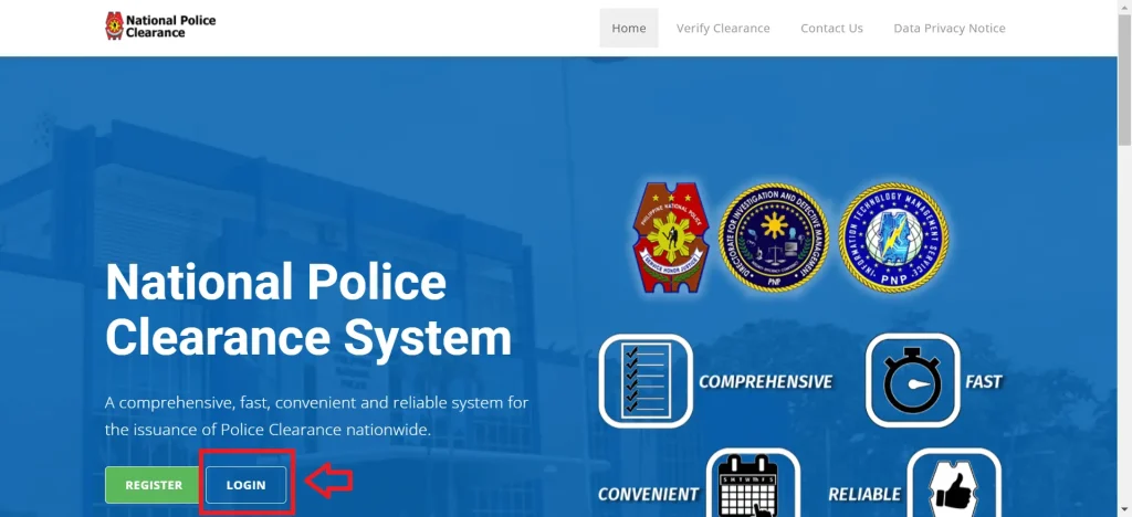 Police Clearance Login